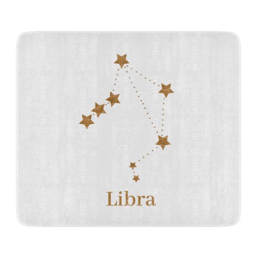 Modern Zodiac Sign Gold Libra | Element Air Snijplank (Voorkant)