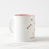 Modern Zodiac Sign Gold Libra | Element Air Tweekleurige Koffiemok (Voorkant links)