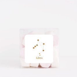 Modern Zodiac Sign Gold Libra | Element Air Vierkante Sticker