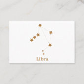 Modern Zodiac Sign Gold Libra | Element Air Visitekaartje (Voorkant)