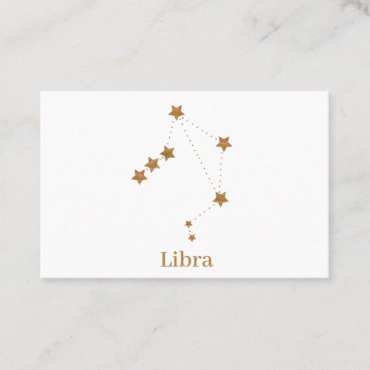 Modern Zodiac Sign Gold Libra | Element Air Visitekaartje (Voorkant)