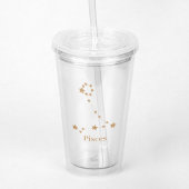 Modern Zodiac Sign Gold Pisces | Element Water Acryl Drinkbeker