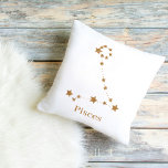 Modern Zodiac Sign Gold Pisces | Element Water Buitenkussen<br><div class="desc">Modern Zodiac Sign Gold Pisces | Element Water</div>
