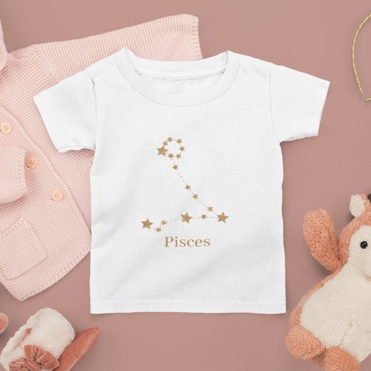 Modern Zodiac Sign Gold Pisces | Element Water Kinder Shirts