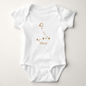 Modern Zodiac Sign Gold Pisces | Element Water Romper (Voorkant)