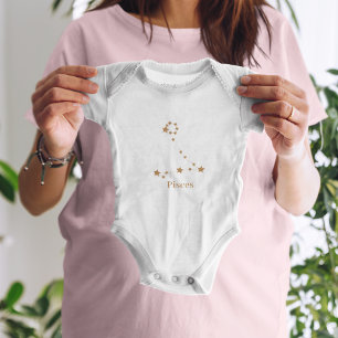 Modern Zodiac Sign Gold Pisces   Element Water Romper