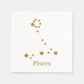 Modern Zodiac Sign Gold Pisces | Element Water Servet (Voorkant)