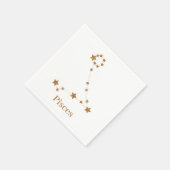 Modern Zodiac Sign Gold Pisces | Element Water Servet (Hoek)