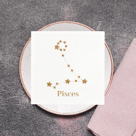 Modern Zodiac Sign Gold Pisces | Element Water Servet