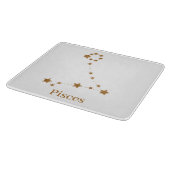 Modern Zodiac Sign Gold Pisces | Element Water Snijplank (Hoek)