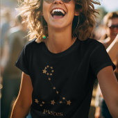 Modern Zodiac Sign Gold Pisces | Element Water T-shirt