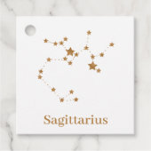 Modern Zodiac Sign Gold Sagittarius | Element Fire Bedankjes Labels (Voorkant)