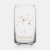 Modern Zodiac Sign Gold Sagittarius | Element Fire Blikvorm Glas (Voorkant)