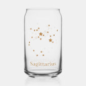 Modern Zodiac Sign Gold Sagittarius | Element Fire Blikvorm Glas (Achterkant)