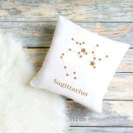 Modern Zodiac Sign Gold Sagittarius | Element Fire Buitenkussen