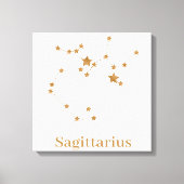 Modern Zodiac Sign Gold Sagittarius | Element Fire Canvas Afdruk (Voorkant)