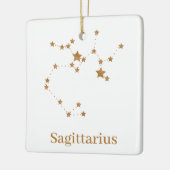 Modern Zodiac Sign Gold Sagittarius | Element Fire Keramisch Ornament (Links)