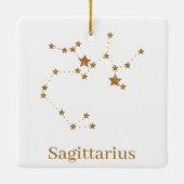 Modern Zodiac Sign Gold Sagittarius | Element Fire Keramisch Ornament (Achterkant)