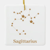 Modern Zodiac Sign Gold Sagittarius | Element Fire Keramisch Ornament (Voorkant)