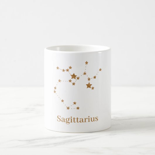 Modern Zodiac Sign Gold Sagittarius | Element Fire Koffiemok (Center)