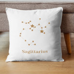 Modern Zodiac Sign Gold Sagittarius | Element Fire Kussen<br><div class="desc">Modern Zodiac Sign Gold Sagittarius | Element Fire</div>