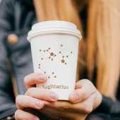 Modern Zodiac Sign Gold Sagittarius | Element Fire Papieren Bekers