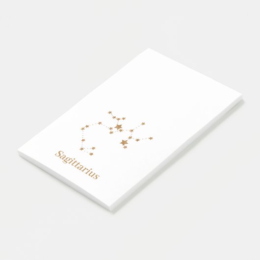 Modern Zodiac Sign Gold Sagittarius | Element Fire Post-it® Notes (Schuin)