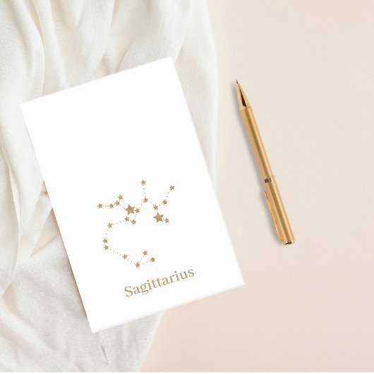 Modern Zodiac Sign Gold Sagittarius | Element Fire Post-it® Notes