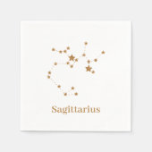 Modern Zodiac Sign Gold Sagittarius | Element Fire Servet (Voorkant)