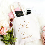 Modern Zodiac Sign Gold Sagittarius | Element Fire Tote Bag<br><div class="desc">Modern Zodiac Sign Gold Sagittarius | Element Fire</div>