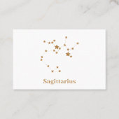 Modern Zodiac Sign Gold Sagittarius | Element Fire Visitekaartje (Voorkant)