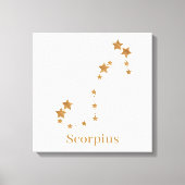 Modern Zodiac Sign Gold Scorpius | Element Water Canvas Afdruk (Voorkant)