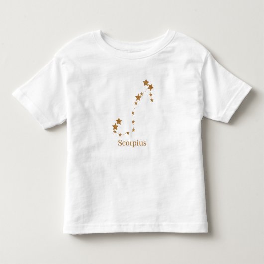 Modern Zodiac Sign Gold Scorpius | Element Water Kinder Shirts (Voorkant)