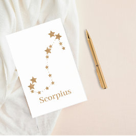 Modern Zodiac Sign Gold Scorpius | Element Water Post-it® Notes