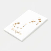 Modern Zodiac Sign Gold Scorpius | Element Water Post-it® Notes (Schuin)