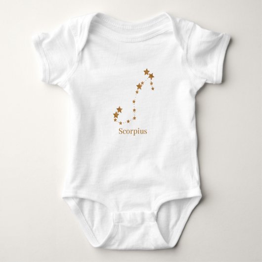 Modern Zodiac Sign Gold Scorpius | Element Water Romper (Voorkant)