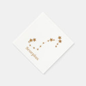 Modern Zodiac Sign Gold Scorpius | Element Water Servet (Hoek)
