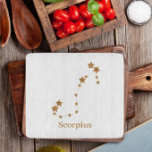 Modern Zodiac Sign Gold Scorpius | Element Water Snijplank