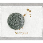 Modern Zodiac Sign Gold Scorpius | Element Water Theedoek<br><div class="desc">Modern Zodiac Sign Gold Scorpius | Element Water</div>