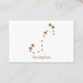 Modern Zodiac Sign Gold Scorpius | Element Water Visitekaartje (Voorkant)