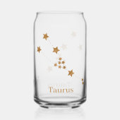 Modern Zodiac Sign Gold Taurus | Element Earth Blikvorm Glas (Achterkant)