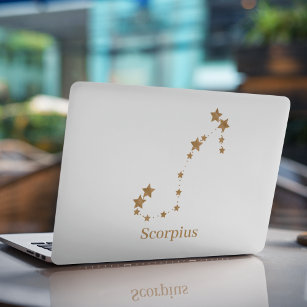 Modern Zodiac Sign Gold Taurus   Element Earth HP Laptopsticker