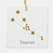 Modern Zodiac Sign Gold Taurus | Element Earth Keramisch Ornament (Voorkant)