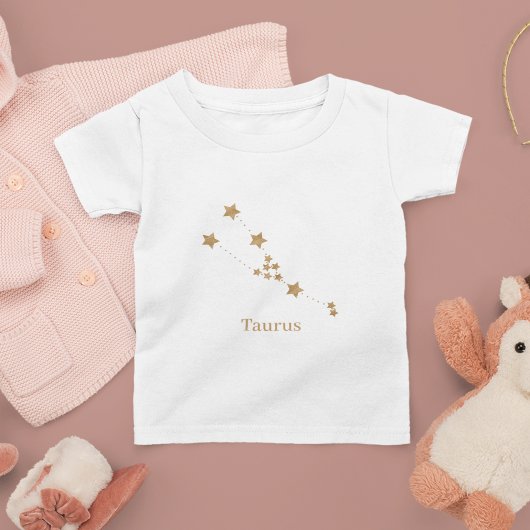 Modern Zodiac Sign Gold Taurus | Element Earth Kinder Shirts