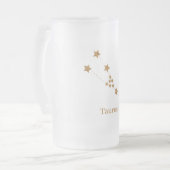 Modern Zodiac Sign Gold Taurus | Element Earth Matglas Bierpul (Voorkant links)