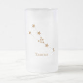 Modern Zodiac Sign Gold Taurus | Element Earth Matglas Bierpul (Center)