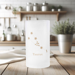 Modern Zodiac Sign Gold Taurus | Element Earth Matglas Bierpul