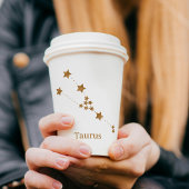 Modern Zodiac Sign Gold Taurus | Element Earth Papieren Bekers