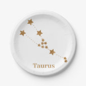 Modern Zodiac Sign Gold Taurus | Element Earth Papieren Bordje (Voorkant)