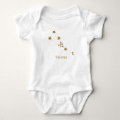 Modern Zodiac Sign Gold Taurus | Element Earth Romper (Voorkant)